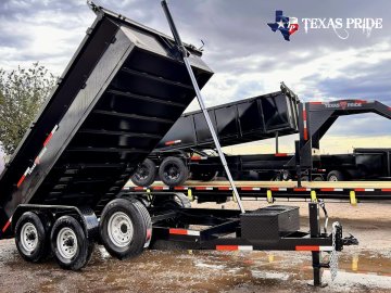 2026 Texas Pride 7x14x2 16k Bumper Pull Dump Trailer