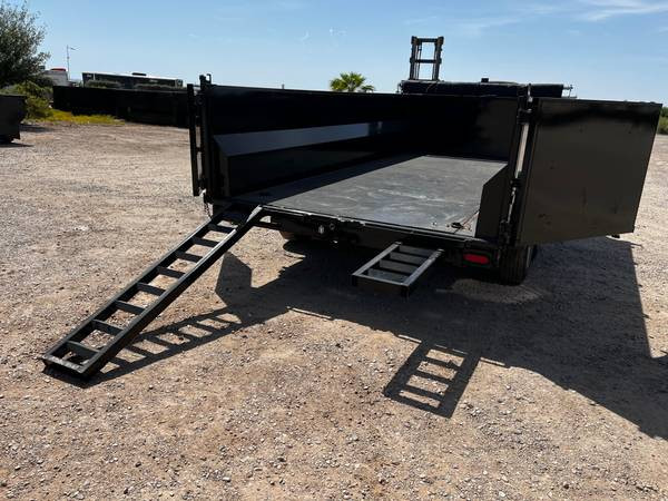 2023 TEXAS PRIDE Dump Trailer 7X16X3 20,000 GVWR, GOOSENECK, WITH, 18 PLY TIRES, WITH MOUNTED SPARE 