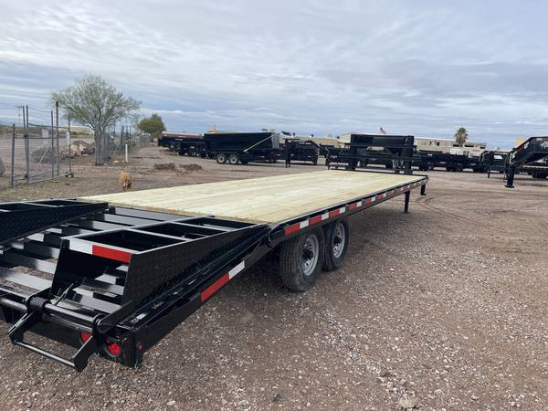 2023 New Texas Pride 8.5 x 25 + 5 16K GN Flat deck EQ Trailer