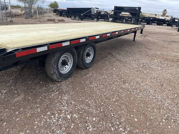 2023 New Texas Pride 8.5 x 25 + 5 16K GN Flat deck EQ Trailer