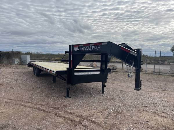 2023 New Texas Pride 8.5 x 25 + 5 16K GN Flat deck EQ Trailer