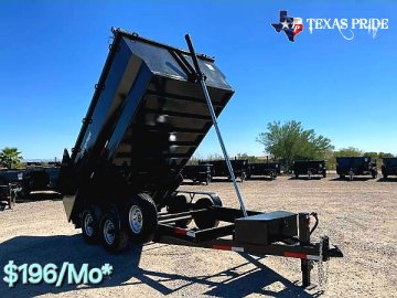 2025 Texas Pride 7x14x4 14k Bumper Pull Dump Trailer