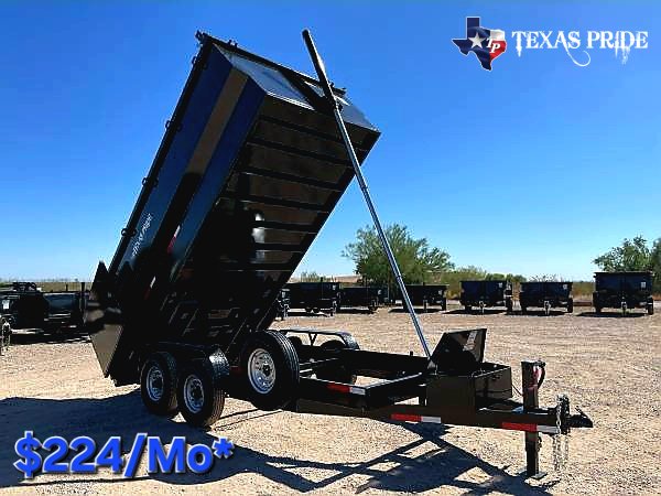 Texas Pride 7x16x4 16K Bumper Pull Dump Trailer