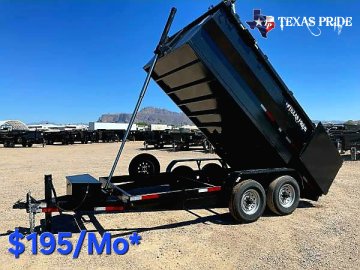 2025 Texas Pride 7x14x4 14k Bumper Pull Dump Trailer