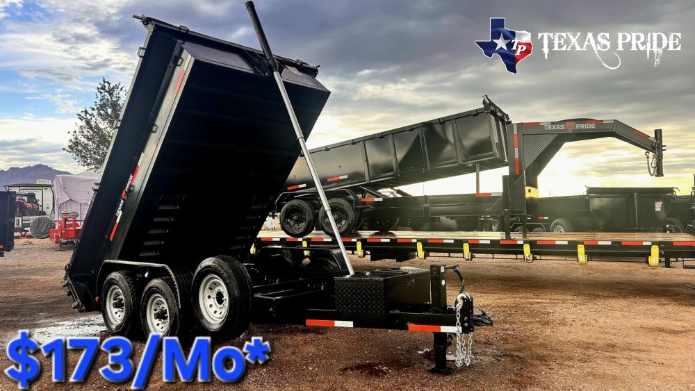 Texas Pride 7X12X2 14K Bumper Pull Dump Trailer