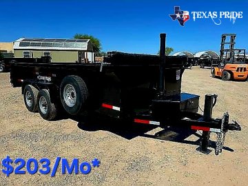 2025 Texas Pride 7x16x2 14K Bumper Pull Dump Trailer
