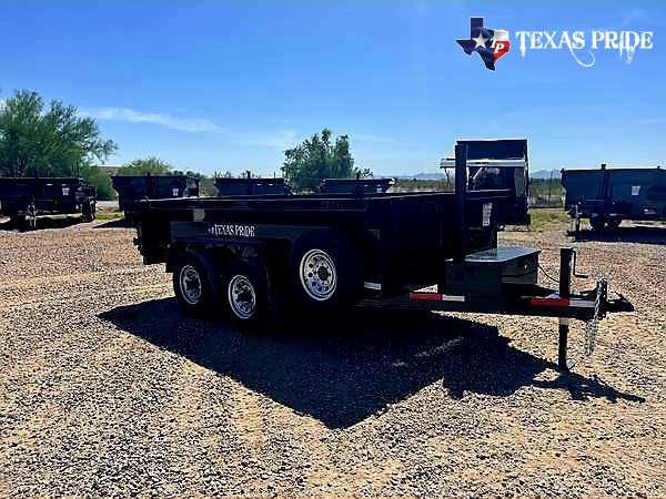 Used 2025 Texas Pride 7X12X3 14K Bumper Pull Dump Trailer /With Tarp, Ramps, & Spare