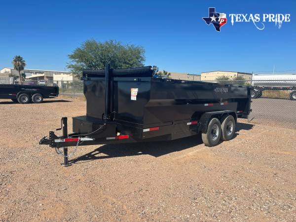 2025 Texas Pride 7x16x4 16k Bumper Pull Dump Trailer