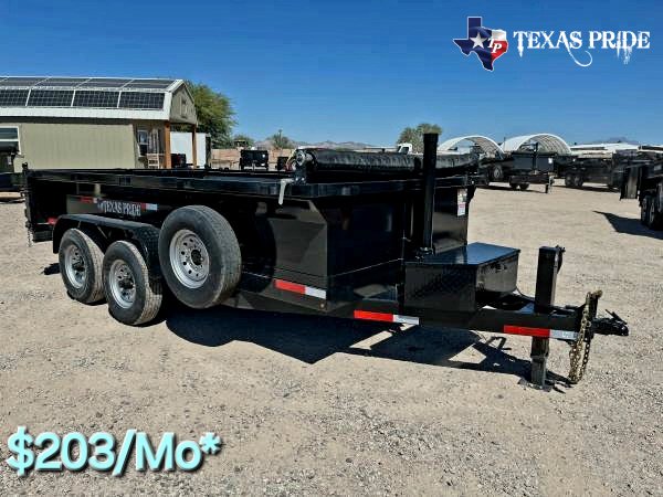 2025 Texas Pride 7x14x2 16k Bumper Pull Dump Trailer