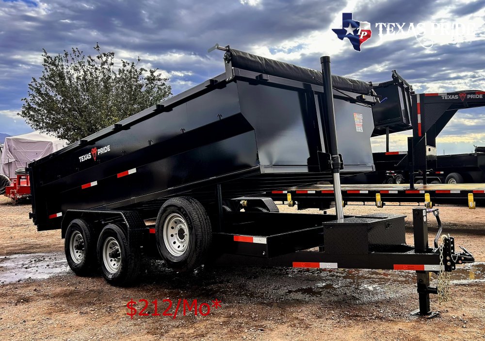 2026 Texas Pride 7x16x3 14k Bumper Pull Dump Trailer