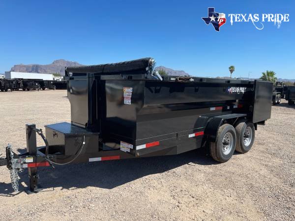 2025 Texas Pride 7x14x4 16k Bumper Pull Dump Trailer