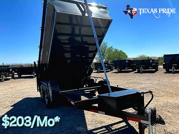 2025 Texas Pride 7x14x4 14k Bumper Pull Dump Trailer