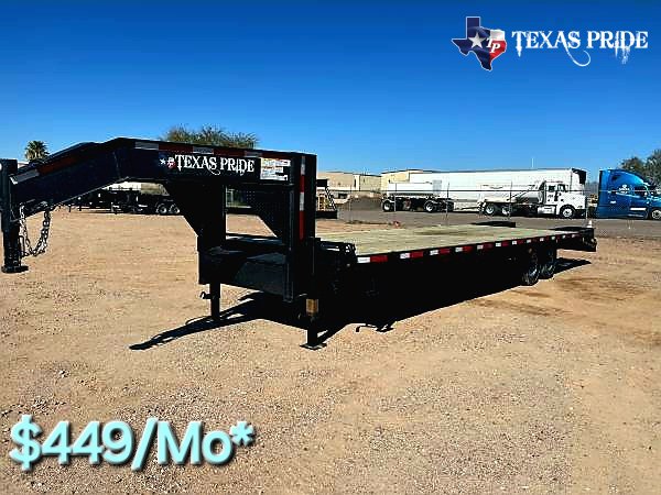 2025 Texas Pride 8.5X35+5 26k Gooseneck Flatbed Trailer