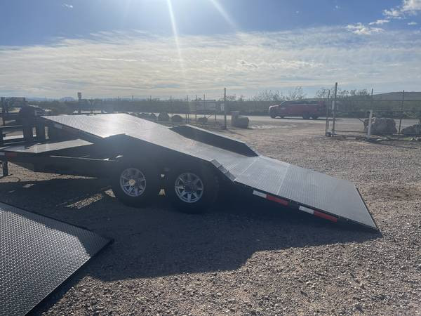 2023 New Texas Pride Trailers FLATBED/Equipment/Car Hauler 8.5 x 21' (17' Tilt Deck + 4' Flat ) ALL 