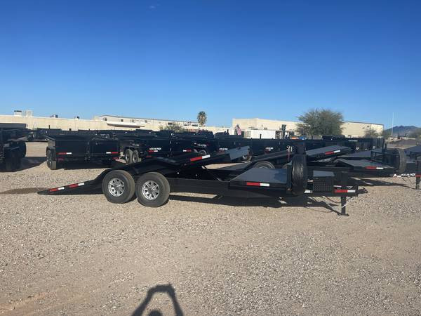 2023 New Texas Pride Trailers FLATBED/Equipment/Car Hauler 8.5 x 21' (17' Tilt Deck + 4' Flat ) ALL 