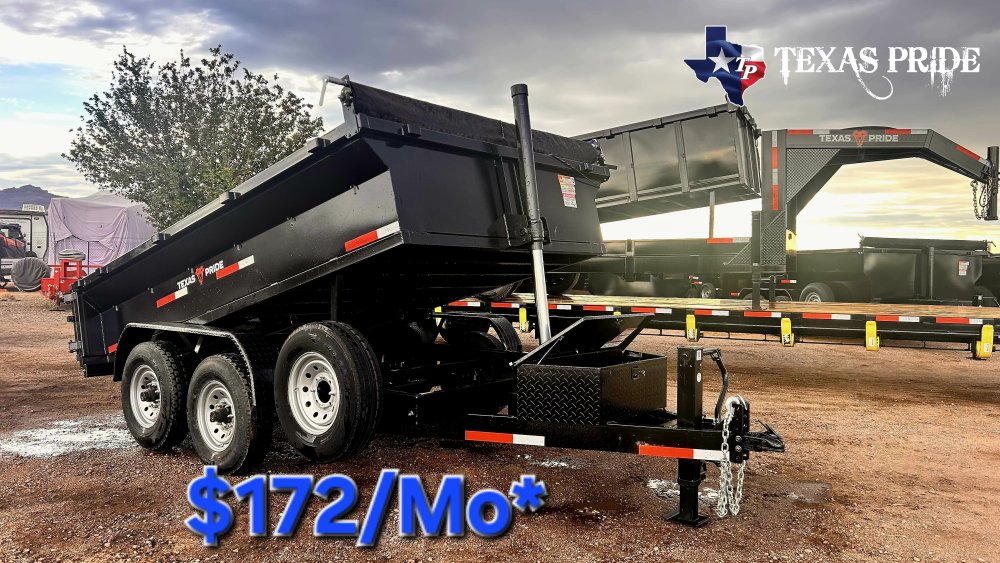 Texas Pride 7X12X2 14K Bumper Pull Dump Trailer