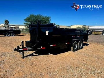 2026 Texas Pride 7x16x4 16k Bumper Pull Dump Trailer