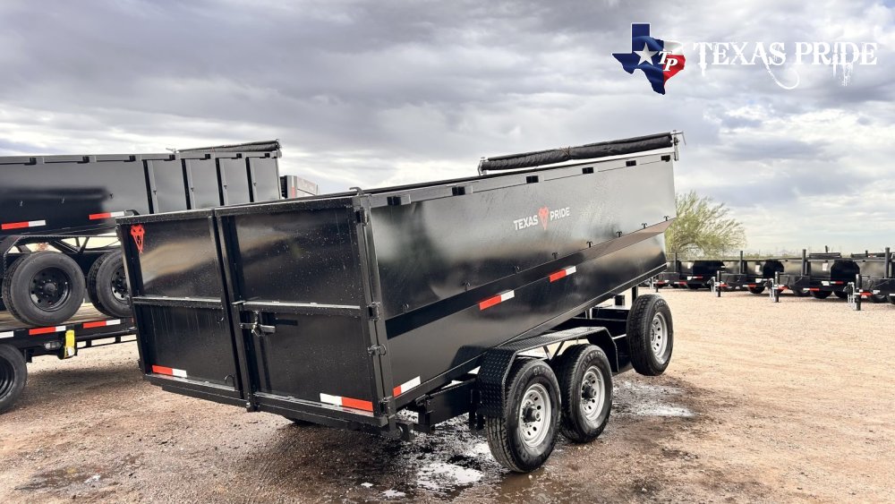 2026 Texas Pride 7x16x4 16k Bumper Pull Dump Trailer