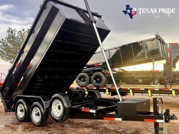 2026 Texas Pride 7x14x3 16k Bumper Pull Dump Trailer