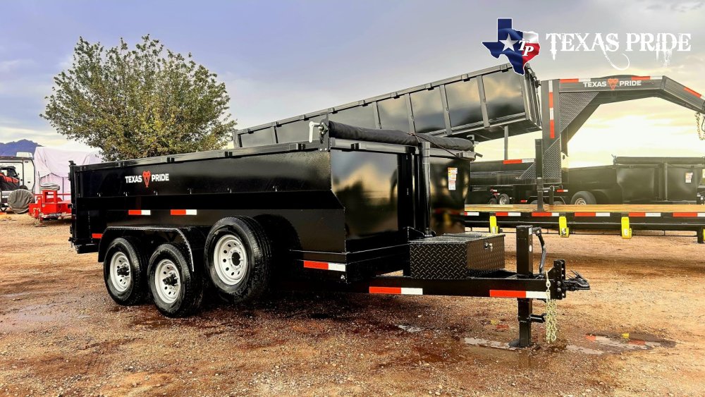 2026 Texas Pride 7x14x3 16k Bumper Pull Dump Trailer