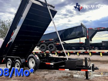 2026 Texas Pride 7x16x2 16k Bumper Pull Dump Trailer