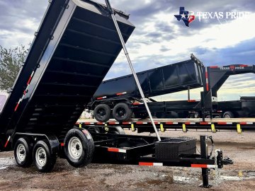 2026 Texas Pride 7x16x2 16k Bumper Pull Dump Trailer