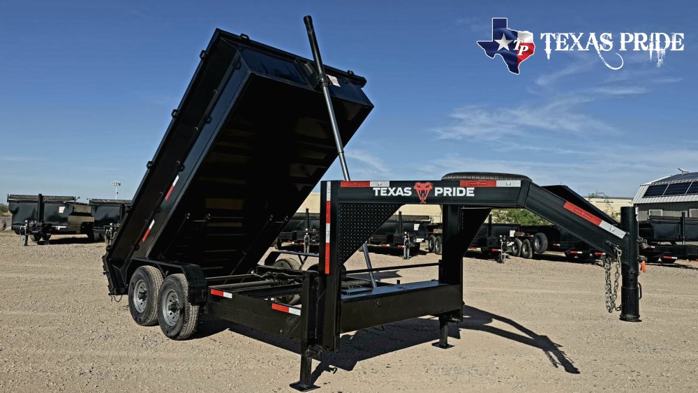 2026 Texas Pride 7x14x2 14K Gooseneck Dump Trailer $210/Mo* $10,995