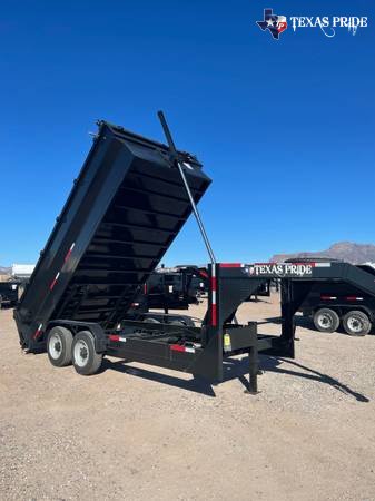 7x14x3 16K Gooseneck Texas Pride Dump Special