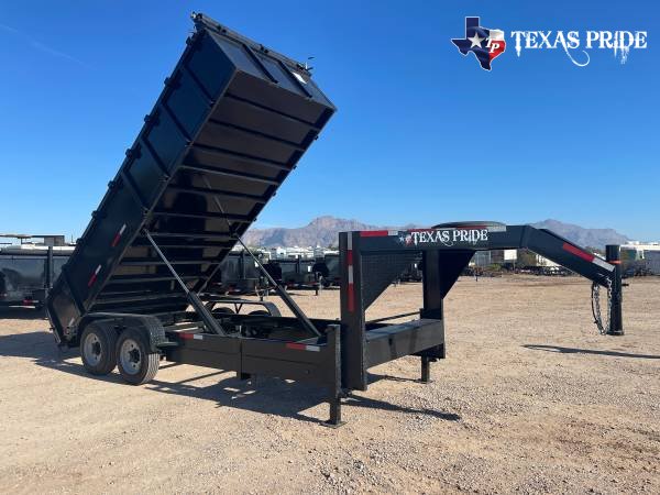 7x14x3 16K Gooseneck Texas Pride Dump Special