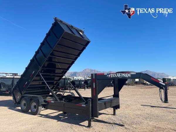 7x14x3 16K Gooseneck Texas Pride Dump Special