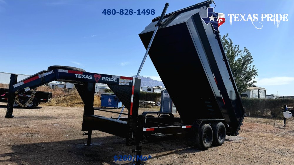 2026 Texas Pride 7x16x4 16k Gooseneck Dump Trailer $225/Mo* $13,595