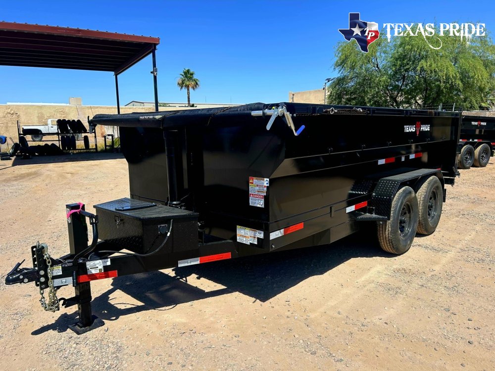 2026 7x14x3 16k Bumper Pull Dump Trailer Texas Pride