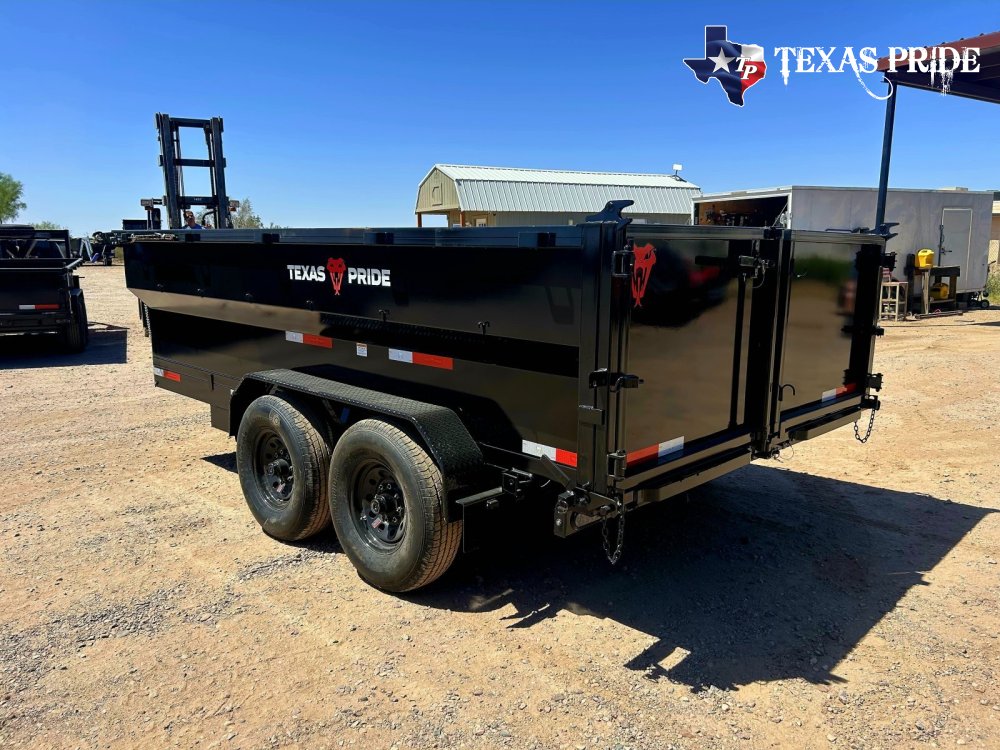 2026 7x14x3 16k Bumper Pull Dump Trailer Texas Pride