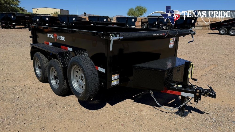 2026 Texas Pride 6x10x2 7k Bumper Pull Dump Trailer