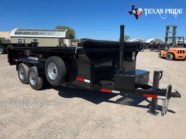 2025 Texas Pride 7x16x2 14k Bumper Pull Dump Trailer