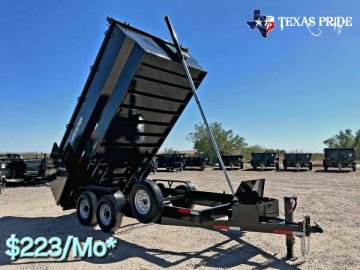 2025 Texas Pride 7x16x4 14k Bumper Pull Dump Trailer