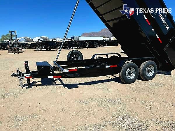 2025 Texas Pride 7x16x4 14k Bumper Pull Dump Trailer