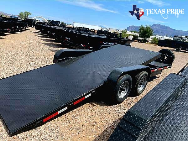 2025 Texas Pride 7x21 14k FlatBed Tilt Equipment/Car Hauler