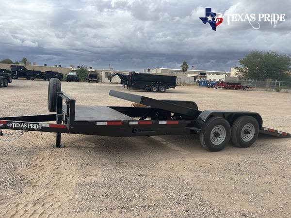 2025 Texas Pride 7x21 14k FlatBed Tilt Equipment/Car Hauler