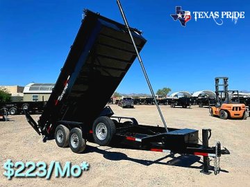 2025 Texas Pride 7x16x2 16k Bumper Pull Dump Trailer