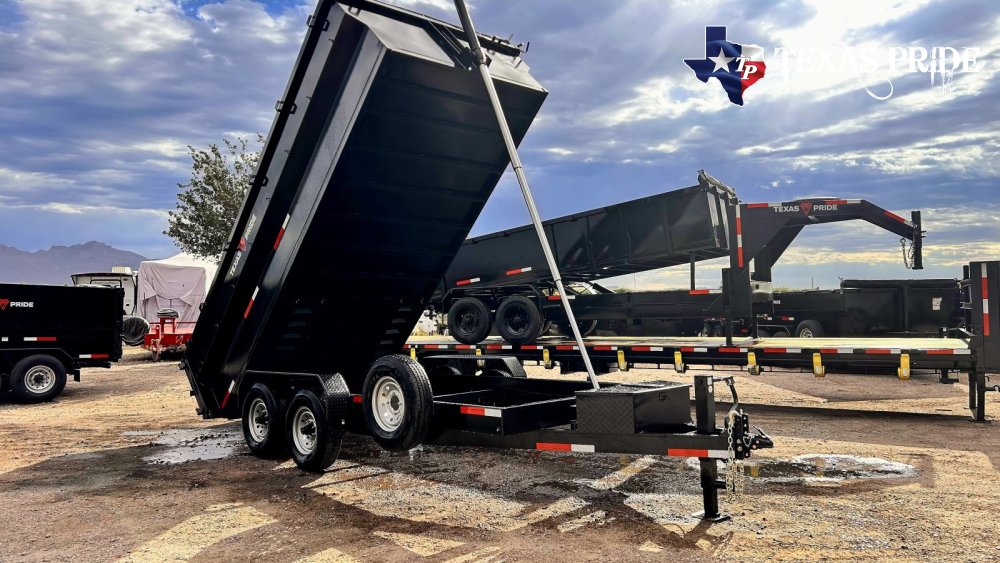 2026 Texas Pride 7x16x3 14k Bumper Pull Dump Trailer