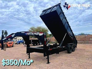 2025 Texas Pride 7x18x3 20k Gooseneck Dump Trailer