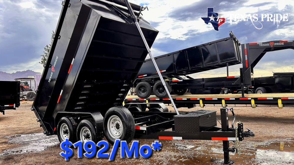 2026 Texas Pride 7X12X4 14k Bumper Pull Dump Trailer