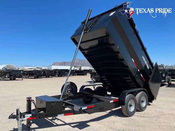 2025 Texas Pride 7x14x4 16k Bumper Pull Dump Trailer