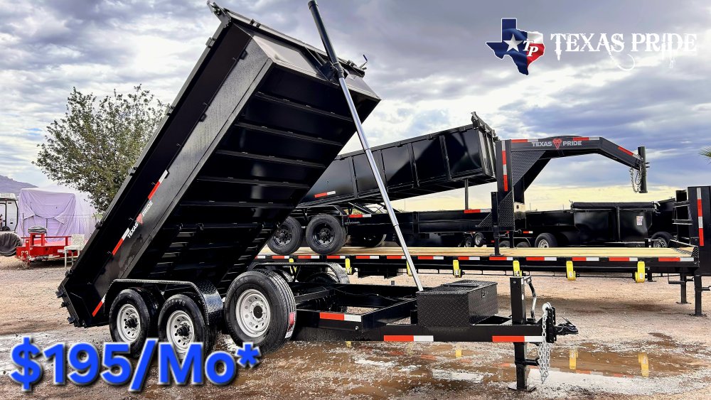 2026 Texas Pride 7x14x2 16k Bumper Pull Dump Trailer