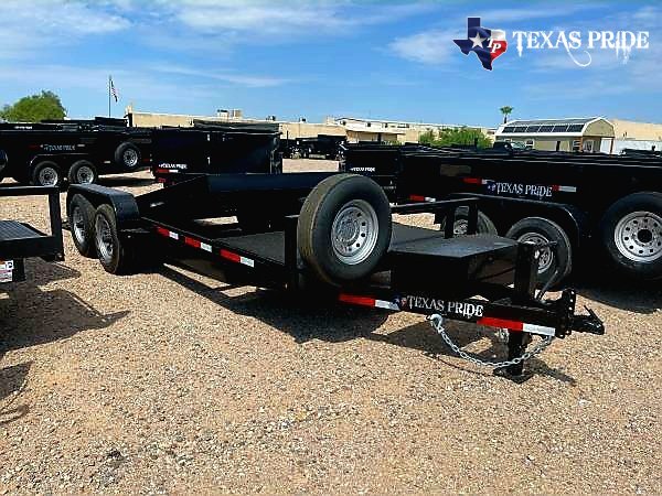 2025 Texas Pride 7x21 14k FlatBed Tilt Equipment/Car Hauler