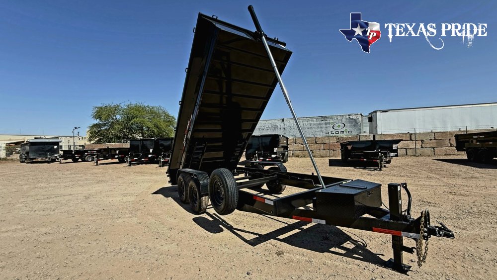 2026 7x16x2 16k Bumper Pull Dump Trailer Texas Pride