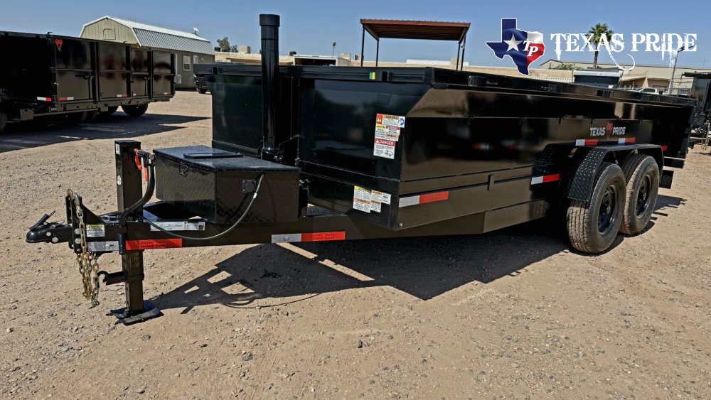 2026 7x16x2 16k Bumper Pull Dump Trailer Texas Pride