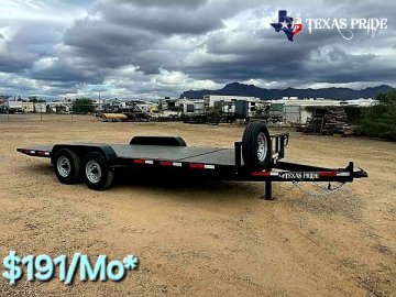2025 Texas Pride 7x21 14k FlatBed Tilt Equipment/Car Hauler