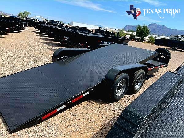 2025 Texas Pride 7x21 14k FlatBed Tilt Equipment/Car Hauler